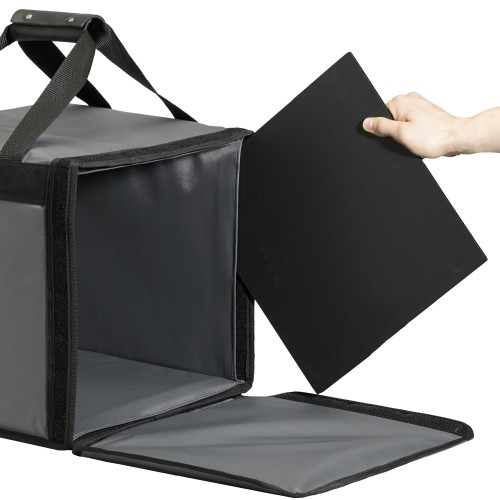 Thermorucksack für Pizza-Lieferungen, 35 x 35 x 35 cm, starr, mit Magnetverschluss und Sicherheitsclip