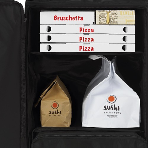 allestimento per trasporto pizza e cibo caldo