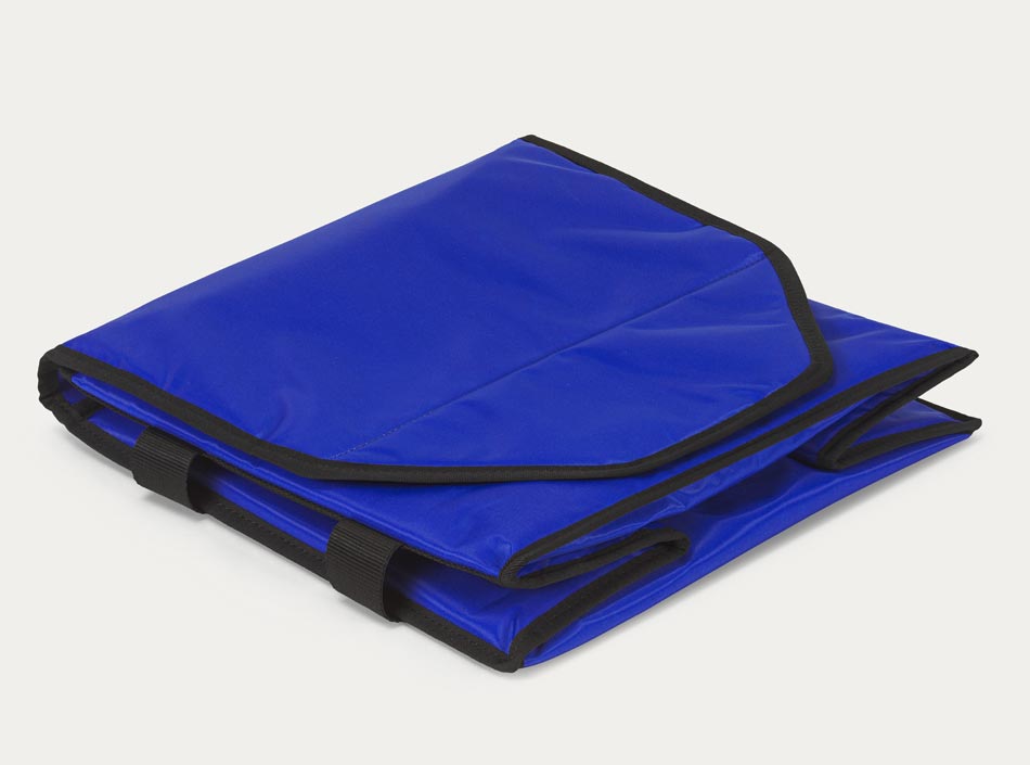 Semi-rigid 35x35x25 pizza cooler bag with velcro closure
