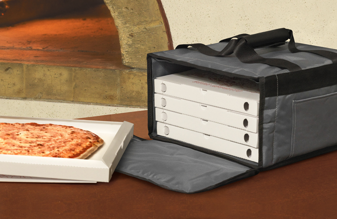 Borsa termica rigida per 4 cartoni pizza da 40 cm Con cerniera Gi